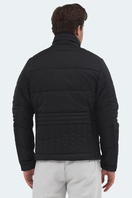 Slazenger BLANCO Erkek Dik Yaka Slim Fit Siyah Mont & Kaban