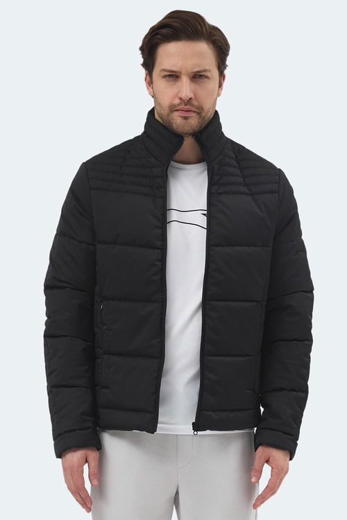 Slazenger BLANCO Erkek Dik Yaka Slim Fit Siyah Mont & Kaban