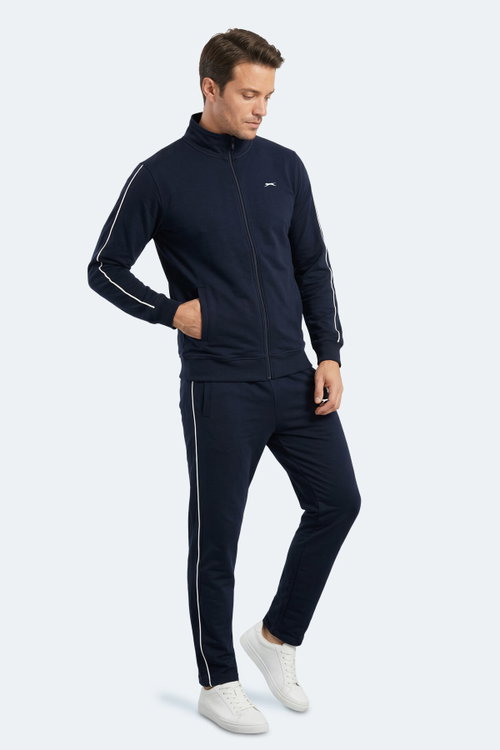 Slazenger BLOWBACK Erkek Slim Fit Lacivert Eşofman Takımı