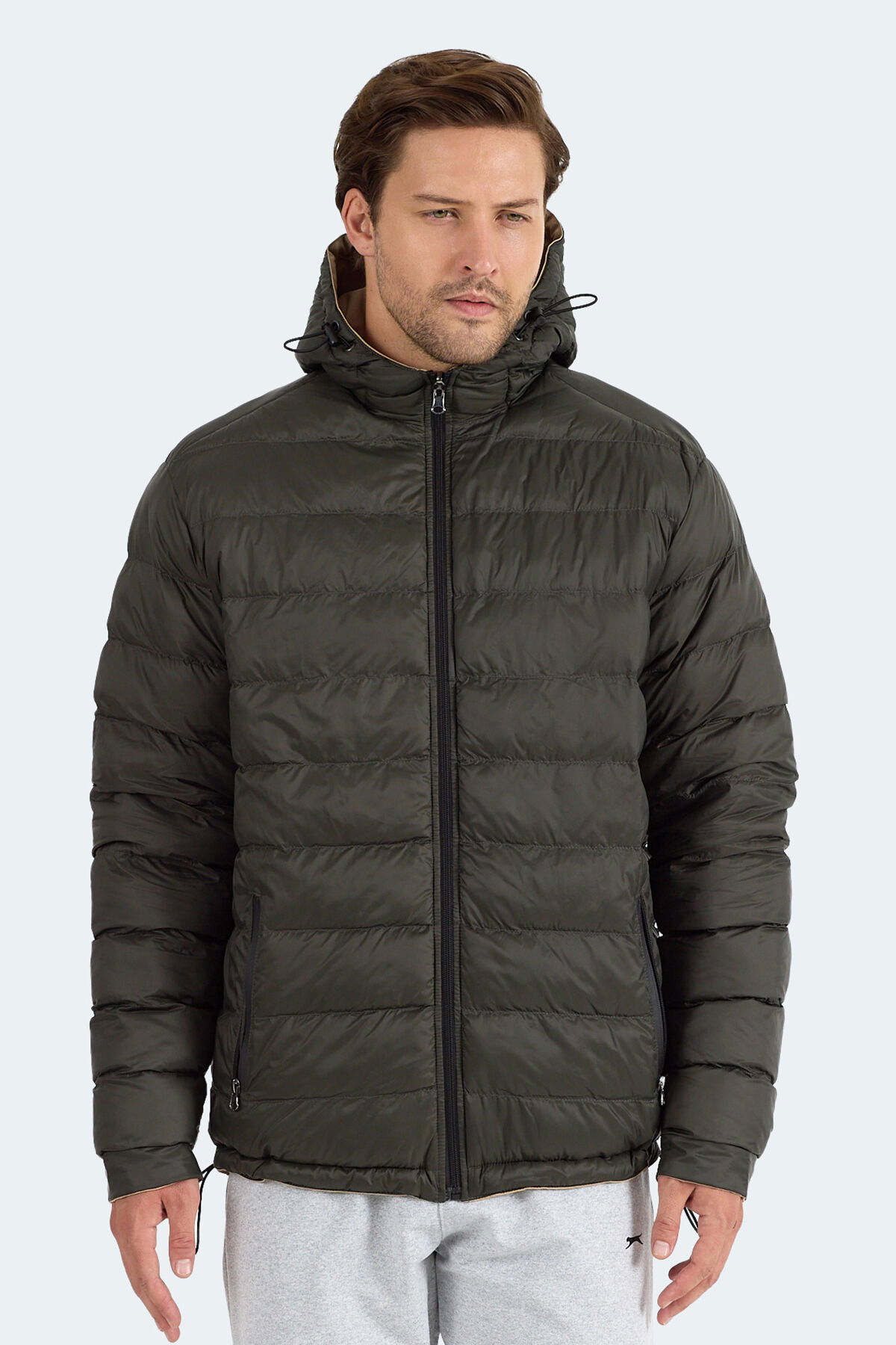 Slazenger BRELIS Erkek Çift Taraflı Bej Mont & Kaban - Thumbnail