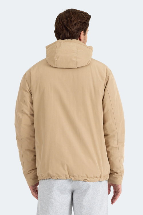 Slazenger BRELIS Erkek Çift Taraflı Bej Mont & Kaban