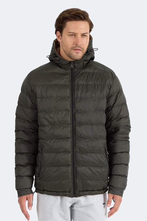 Slazenger BRELIS Erkek Çift Taraflı Bej Mont & Kaban