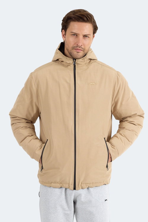 Slazenger BRELIS Erkek Çift Taraflı Bej Mont & Kaban