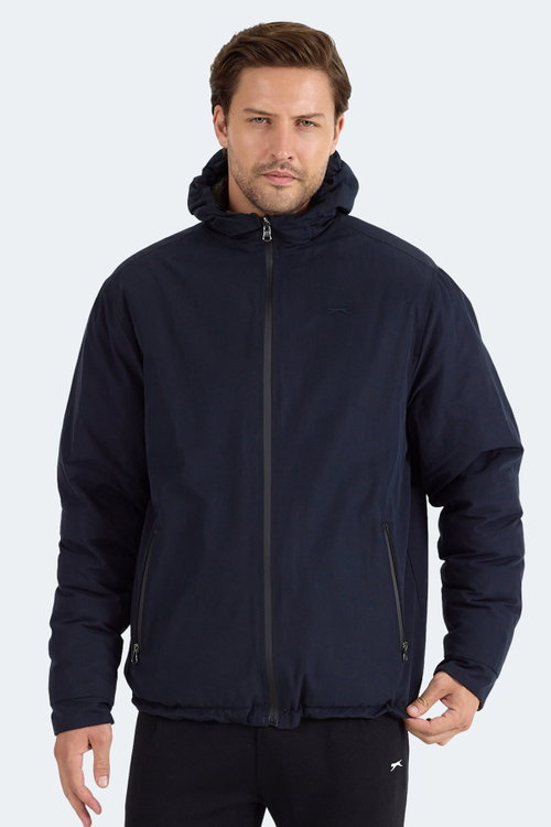 Slazenger BRELIS Erkek Çift Taraflı Lacivert Mont & Kaban