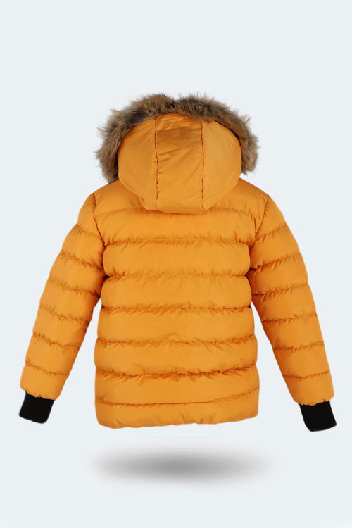 Slazenger CALISTO NEW Çocuk Kapüşonlu Şişme Sarı Mont & Kaban