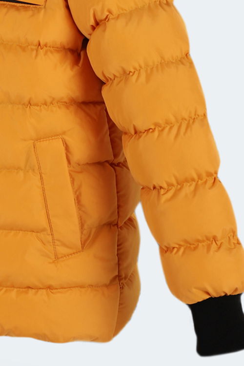 Slazenger CALISTO NEW Çocuk Kapüşonlu Şişme Sarı Mont & Kaban