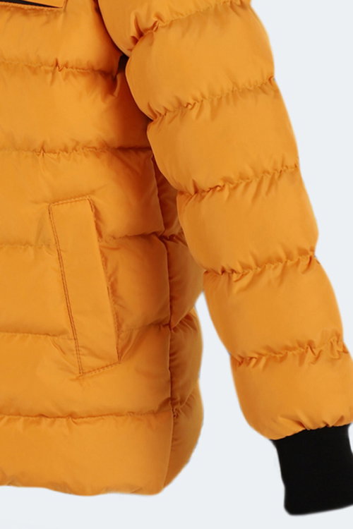 Slazenger CALISTO NEW Unisex Çocuk Kapüşonlu Şişme Sarı Mont & Kaban