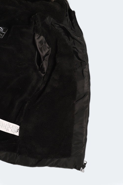 Slazenger CALISTO NEW Unisex Çocuk Kapüşonlu Şişme Siyah Mont & Kaban