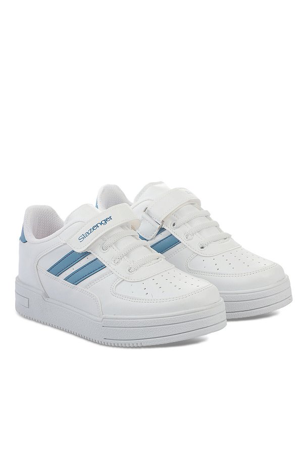 Slazenger CAMP Sneaker Erkek Çocuk Ayakkabı Beyaz / Saks Mavi