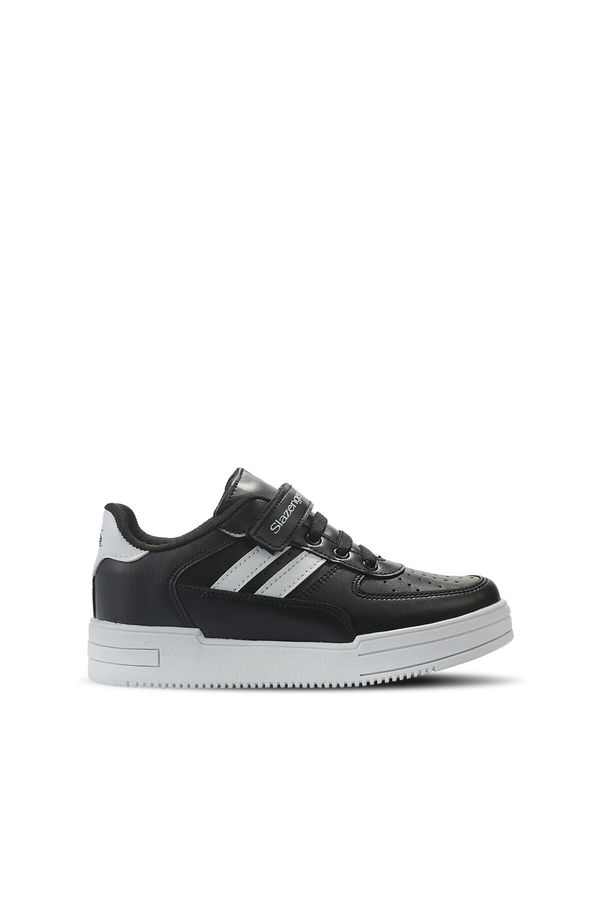Slazenger CAMP I Erkek Çocuk Cırt Cırtlı Siyah / Beyaz Sneaker