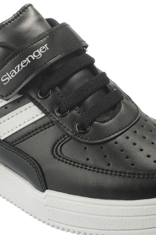 Slazenger CAMP I Erkek Çocuk Cırt Cırtlı Siyah / Beyaz Sneaker