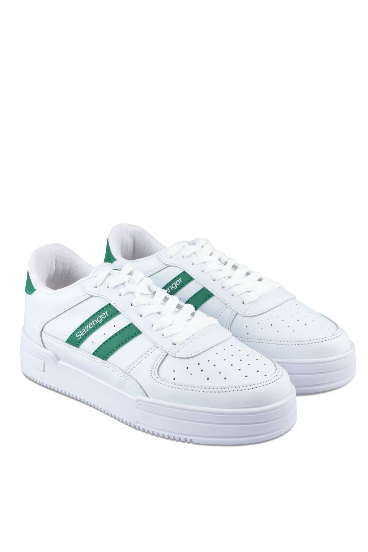 Slazenger CAMP IN Sneaker Kadın Ayakkabı Beyaz / Yeşil - Thumbnail