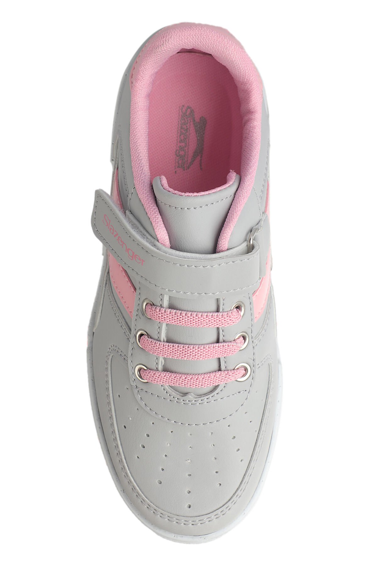 Slazenger CAMP Sneaker Kız Çocuk Ayakkabı Gri / Pembe - Thumbnail