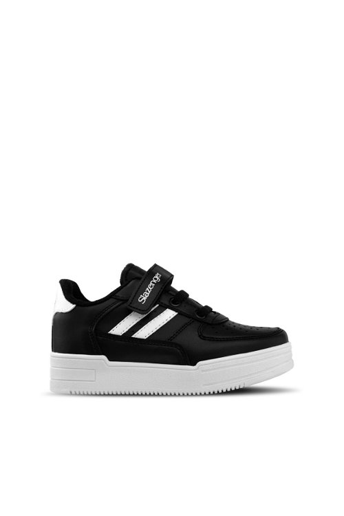 Slazenger CAMP Sneaker Unisex Çocuk Ayakkabı Siyah / Beyaz
