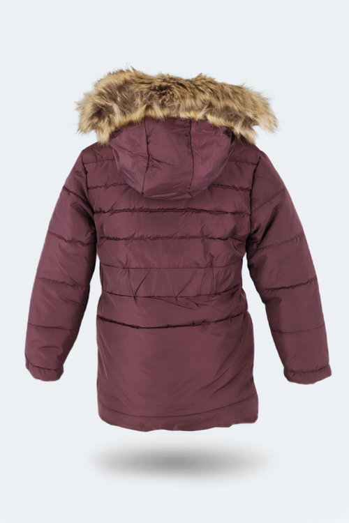 Slazenger CANDY NEW Kız Çocuk Kapüşonlu Şişme Mor Mont & Kaban