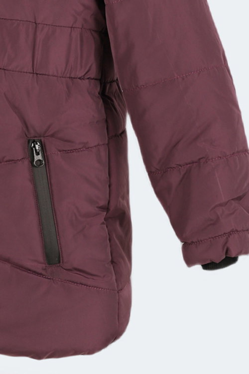 Slazenger CANDY NEW Kız Çocuk Kapüşonlu Şişme Mor Mont & Kaban