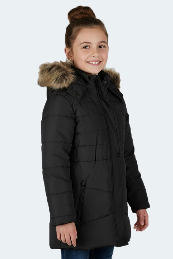Slazenger CANDY NEW Kız Çocuk Mont & Kaban Siyah