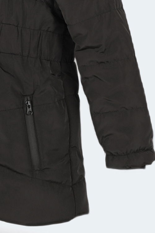 Slazenger CANDY NEW Çocuk Kapüşonlu Siyah Mont & Kaban