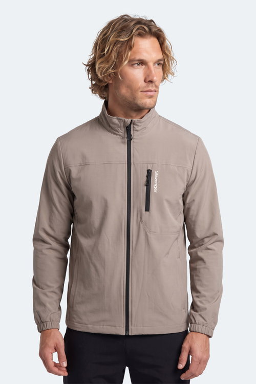 Slazenger CEDO Erkek İçi Polarlı Rüzgar Ve Su itici Bej Mont & Kaban