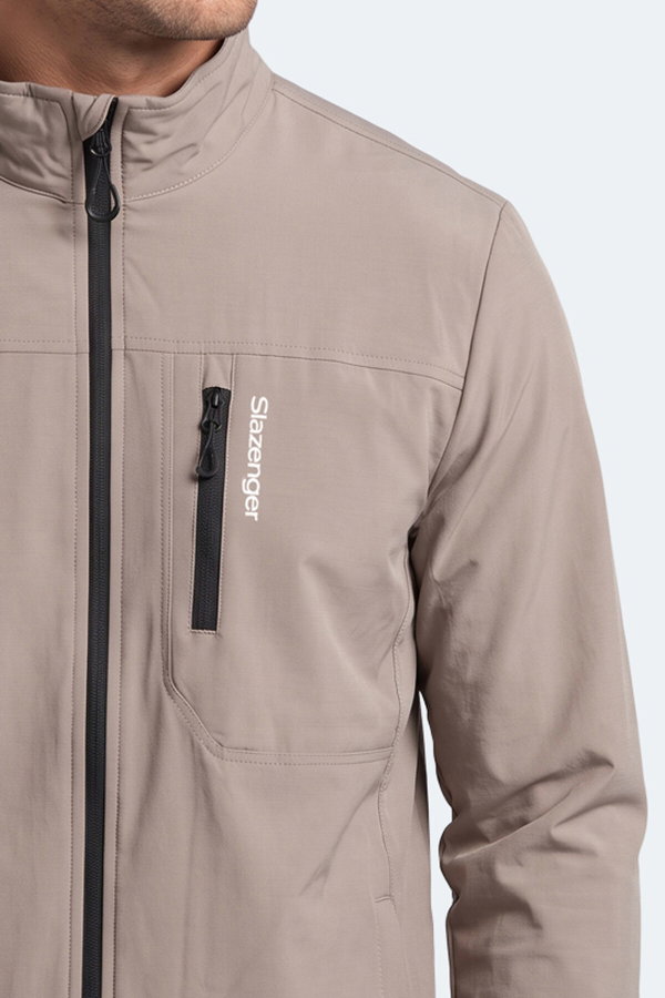 Slazenger CEDO Erkek İçi Polarlı Rüzgar Ve Su itici Bej Mont & Kaban