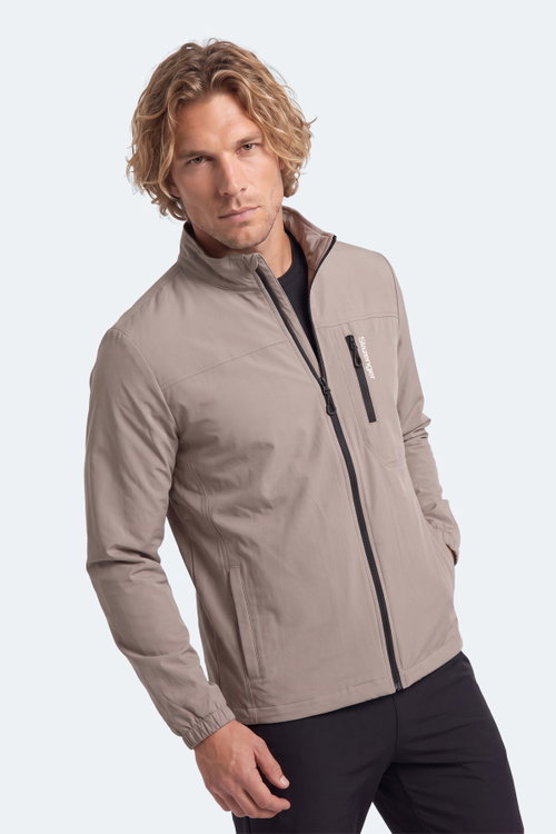 Slazenger CEDO Erkek İçi Polarlı Rüzgar Ve Su itici Bej Mont & Kaban