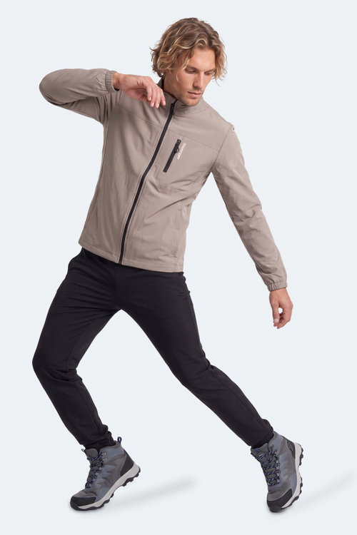 Slazenger CEDO Erkek İçi Polarlı Rüzgar Ve Su itici Bej Mont & Kaban