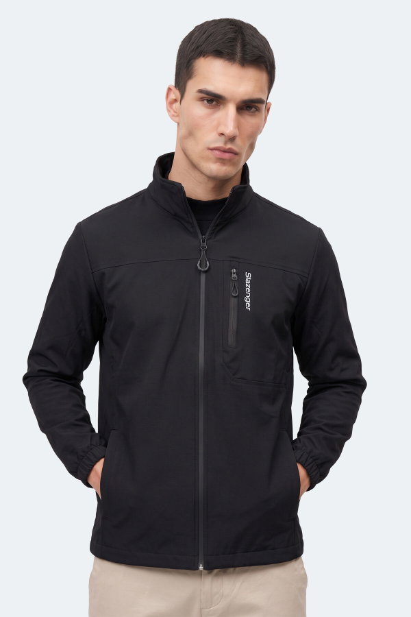 Slazenger CEDO Erkek İçi Polarlı Rüzgar Ve Su itici Siyah Mont & Kaban
