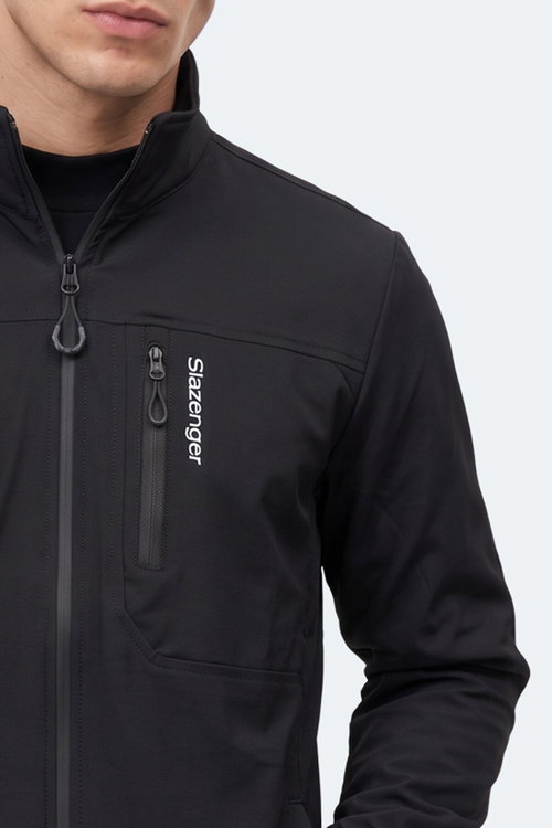 Slazenger CEDO Erkek İçi Polarlı Rüzgar Ve Su itici Siyah Mont & Kaban