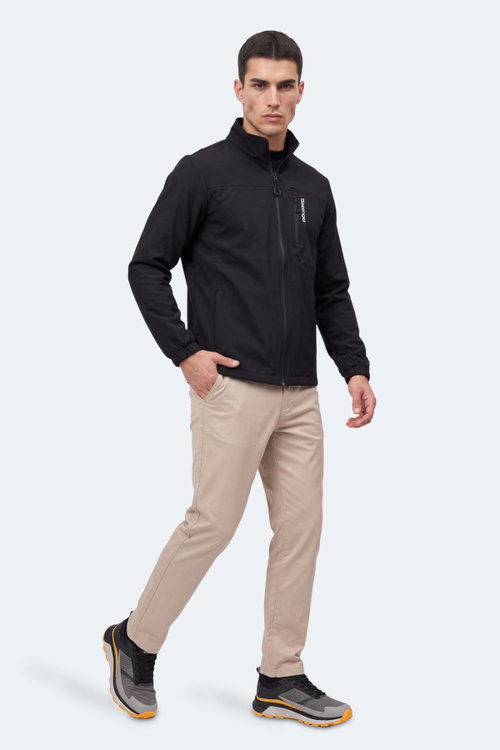 Slazenger CEDO Erkek İçi Polarlı Rüzgar Ve Su itici Siyah Mont & Kaban
