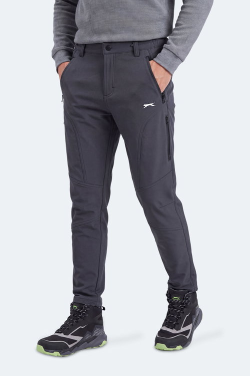 Slazenger CELYON Erkek İçi Polarlı Rüzgar ve Su Geçirmez Softshell Antrasit Pantolon