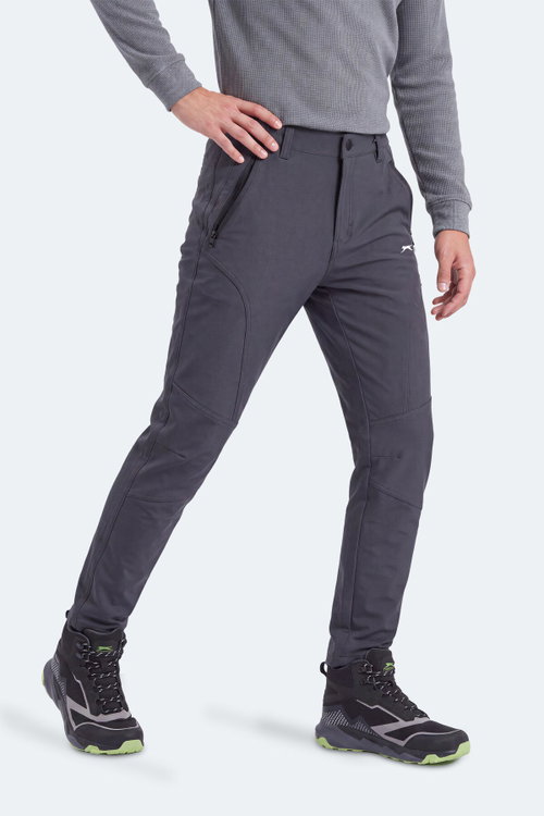 Slazenger CELYON Erkek İçi Polarlı Rüzgar ve Su Geçirmez Softshell Antrasit Pantolon