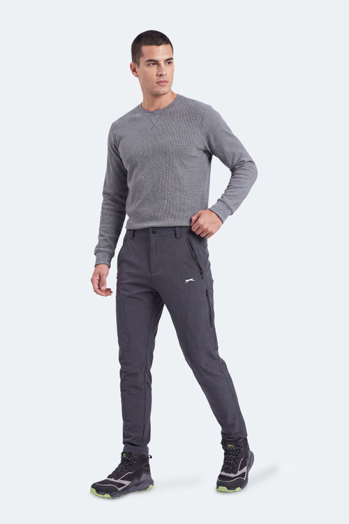 Slazenger CELYON Erkek İçi Polarlı Rüzgar ve Su Geçirmez Softshell Antrasit Pantolon
