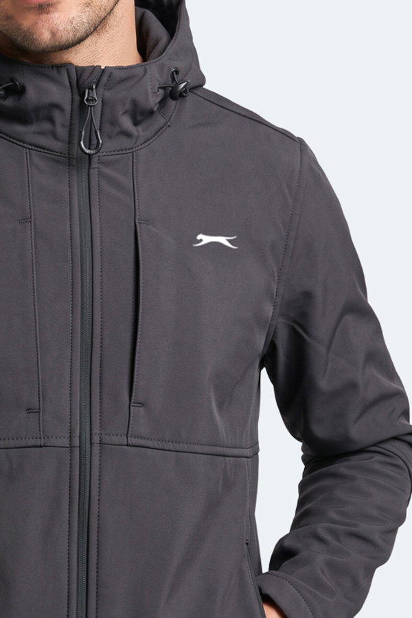 Slazenger CENTRA Erkek Dik Yaka Fermuarlı Antrasit Mont & Kaban