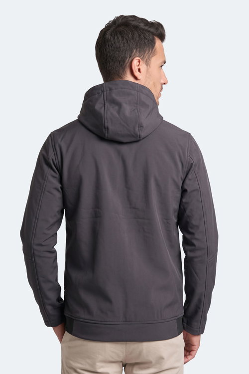 Slazenger CENTRA Erkek Dik Yaka Fermuarlı Antrasit Mont & Kaban