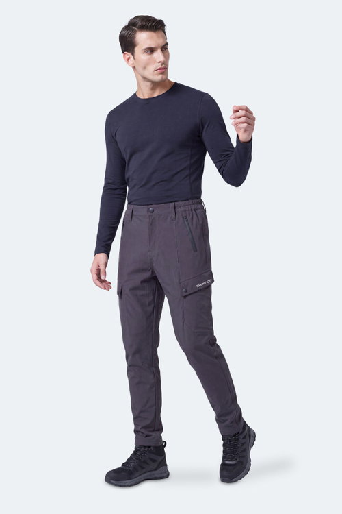 Slazenger CLIMAX I Erkek İçi Polarlı Rüzgar ve Su Geçirmez Softshell Antrasit Pantolon