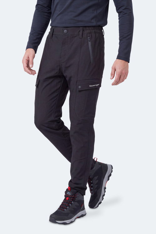 Slazenger CLIMAX I Erkek İçi Polarlı Rüzgar ve Su Geçirmez Softshell Siyah Pantolon