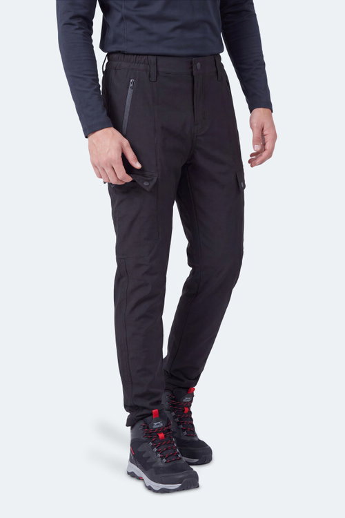 Slazenger CLIMAX I Erkek İçi Polarlı Rüzgar ve Su Geçirmez Softshell Siyah Pantolon