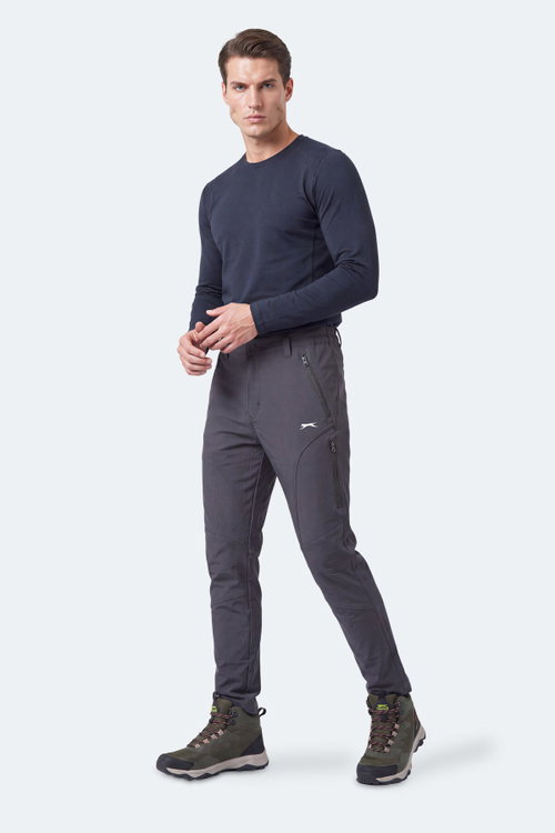 Slazenger COCOA I Erkek İçi Polarlı Rüzgar ve Su Geçirmez Softshell Antrasit Pantolon