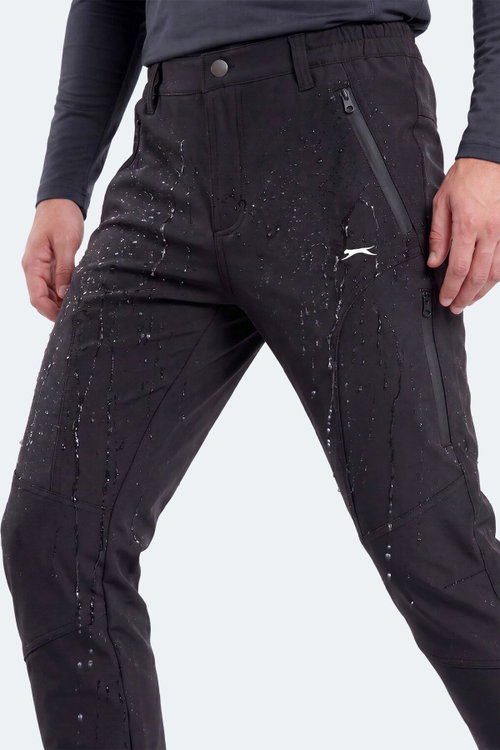 Slazenger COCOA I Erkek İçi Polarlı Rüzgar ve Su Geçirmez Softshell Siyah Pantolon