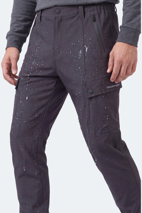 Slazenger COREVA Erkek İçi Polarlı Rüzgar ve Su Geçirmez Softshell Antrasit Pantolon