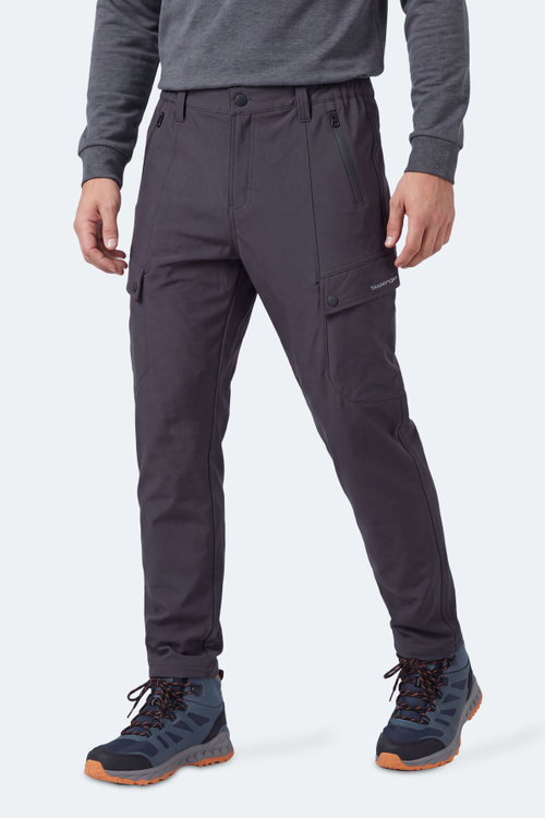 Slazenger COREVA Erkek İçi Polarlı Rüzgar ve Su Geçirmez Softshell Antrasit Pantolon