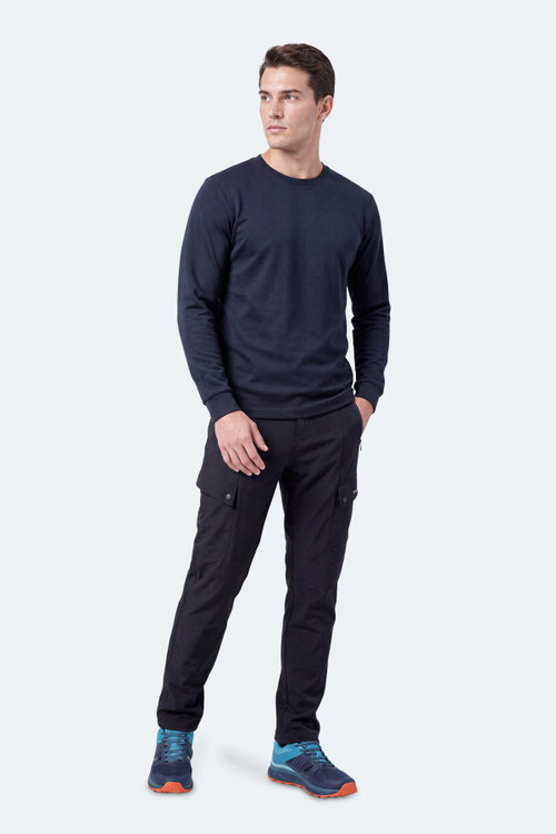 Slazenger COREVA Erkek İçi Polarlı Rüzgar ve Su Geçirmez Softshell Siyah Pantolon
