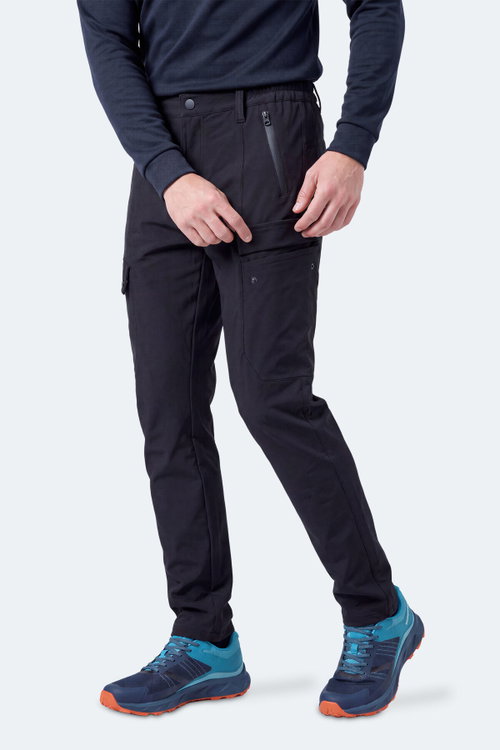 Slazenger COREVA Erkek İçi Polarlı Rüzgar ve Su Geçirmez Softshell Siyah Pantolon