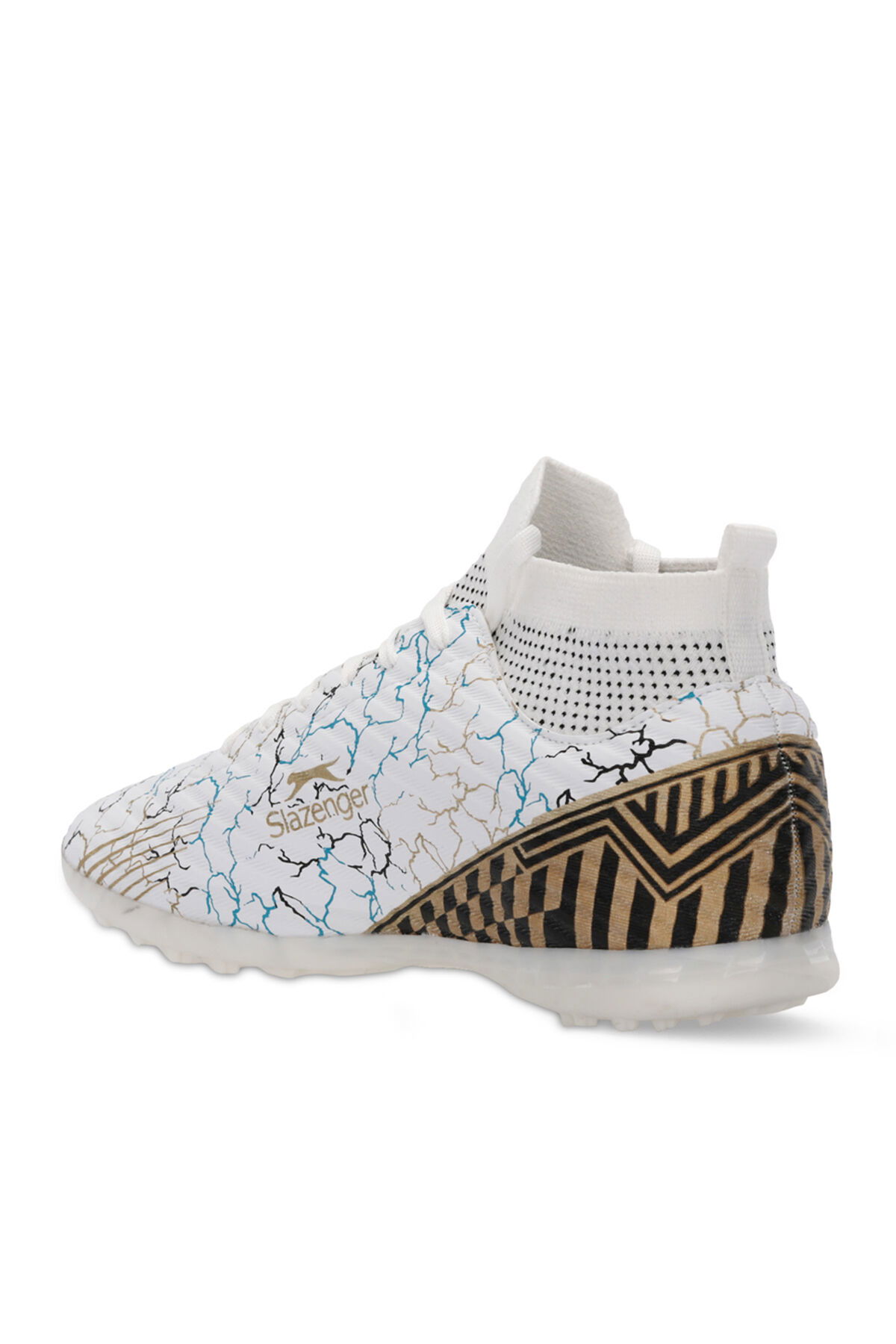 Slazenger CORNER Erkek Çocuk Halı Saha Beyaz / Mavi Futbol Ayakkabısı - Thumbnail