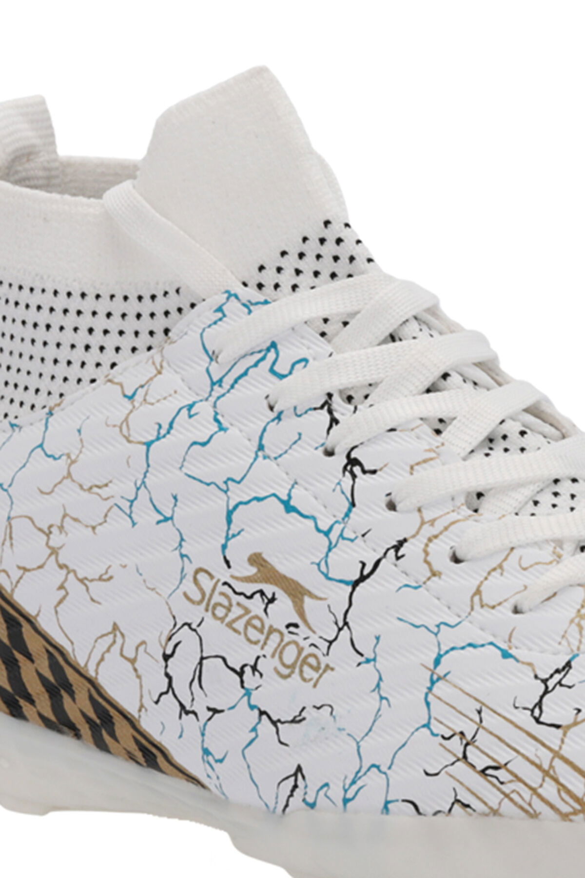 Slazenger CORNER Erkek Çocuk Halı Saha Beyaz / Mavi Futbol Ayakkabısı - Thumbnail