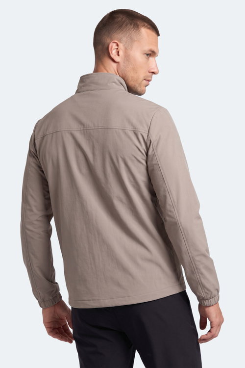 Slazenger CORRAL I Erkek İçi Polarlı Rüzgar ve Su Geçirmez Softshell Bej Mont & Kaban