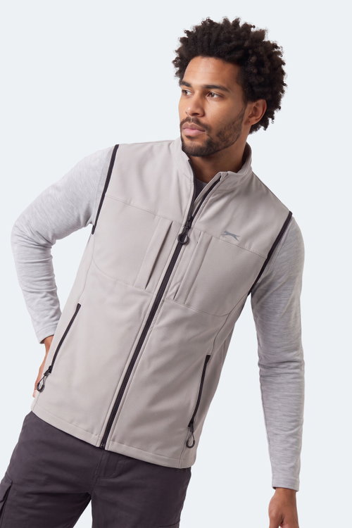 Slazenger CORVEN Erkek Softshell Bej Yelek