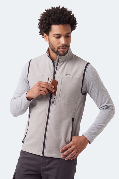 Slazenger CORVEN Erkek Softshell Bej Yelek
