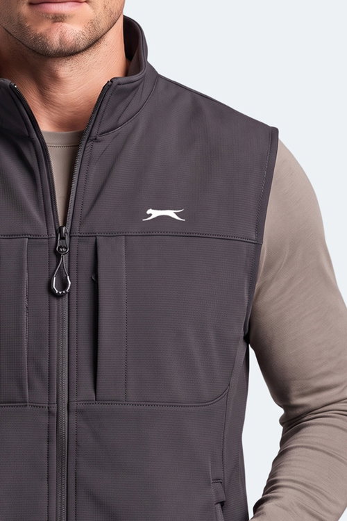 Slazenger CORVEN Erkek Softshell Koyu Gri Yelek