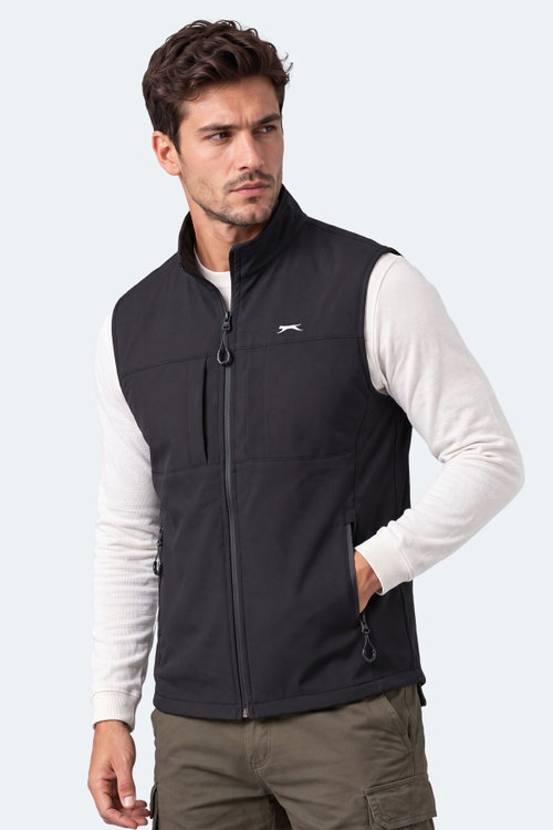 Slazenger CORVEN Erkek Softshell Siyah Yelek
